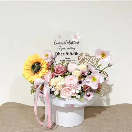 Bloom Box Akrilik Ucapan Wedding Mamuju Tengah
